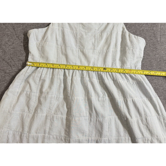 Madewell Cicely Tiered Midi Dress in Patchwork Blue Size 14 - Picture 7 of 10